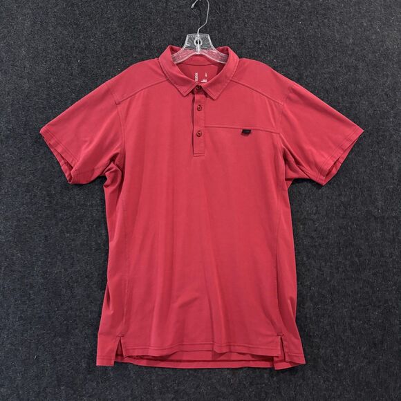 Arc'teryx Captive Polo Shirt Men's Large Red Performance Stretch Gorpcore Hiking - Picture 1 of 8